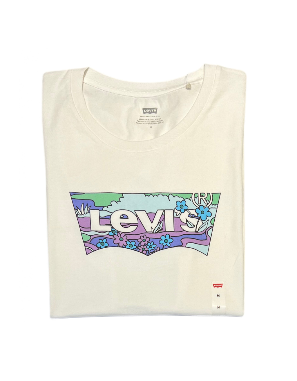 Women's Levi's Short Sleeve T-Shirt (Off White/Lavender Garden)