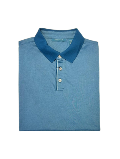 Men's Perry Ellis Short Sleeve Icon Polo (Gibraltar Sea)