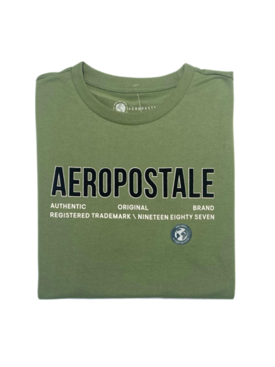 Men's Aeropostale Short Sleeve T-Shirt (Green/Black)
