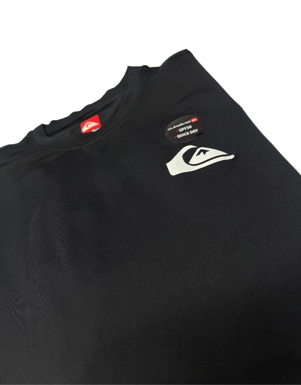 Men's Quiksilver Long Sleeve Rash Guard (Black/White) - Image 2