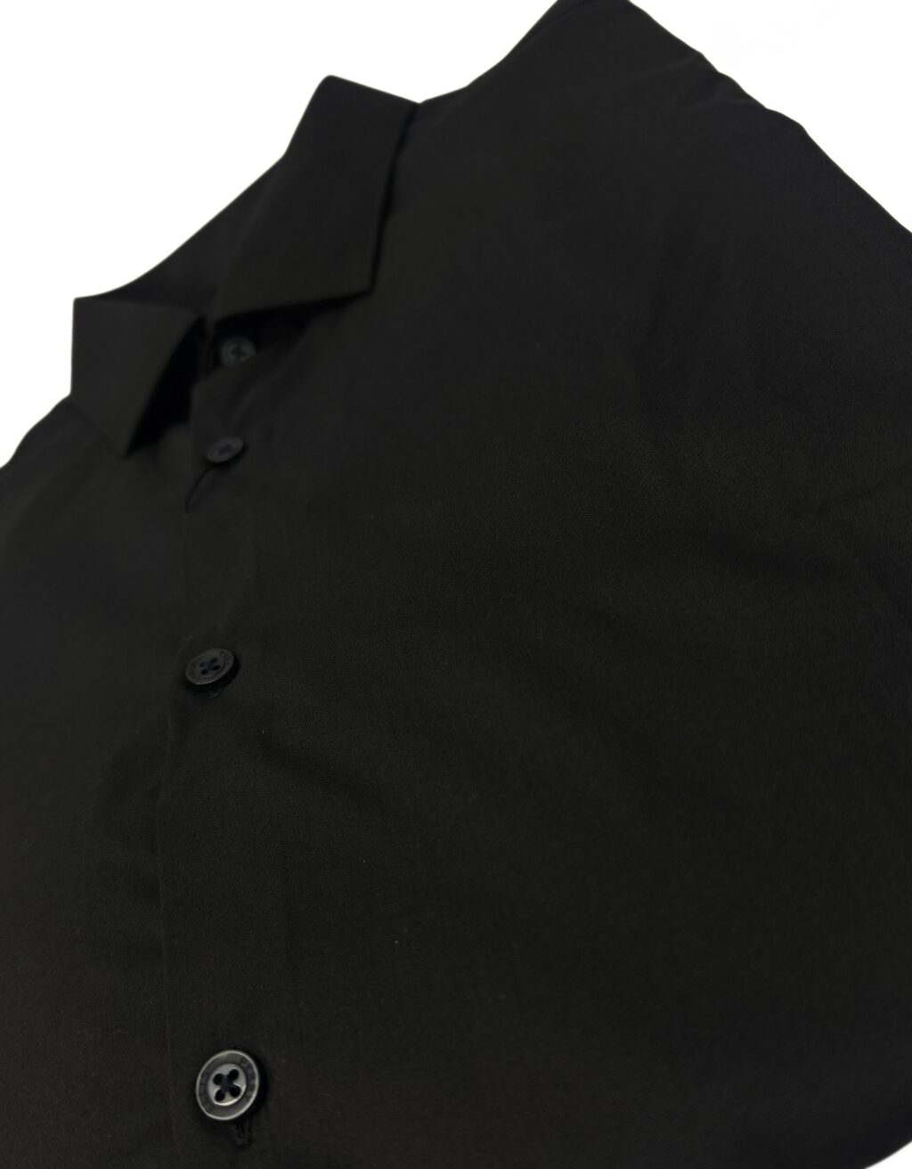 Men's Perry Ellis Tech & Stretch Long Sleeve Shirt (Black) - Image 2