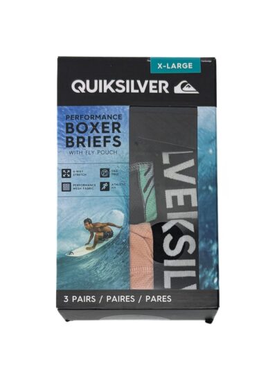 Men's Quiksilver Boxer Brief (3 Pack) Peach Multi