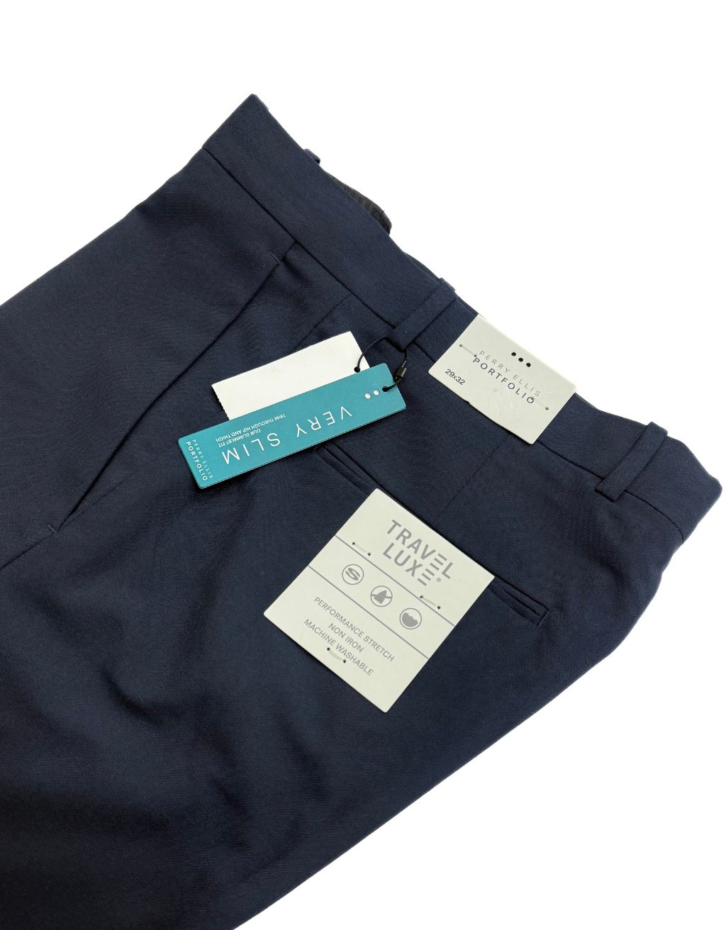 Men's Perry Ellis Dress Pants (Azure Blue 44FB7754RT401) - Image 2