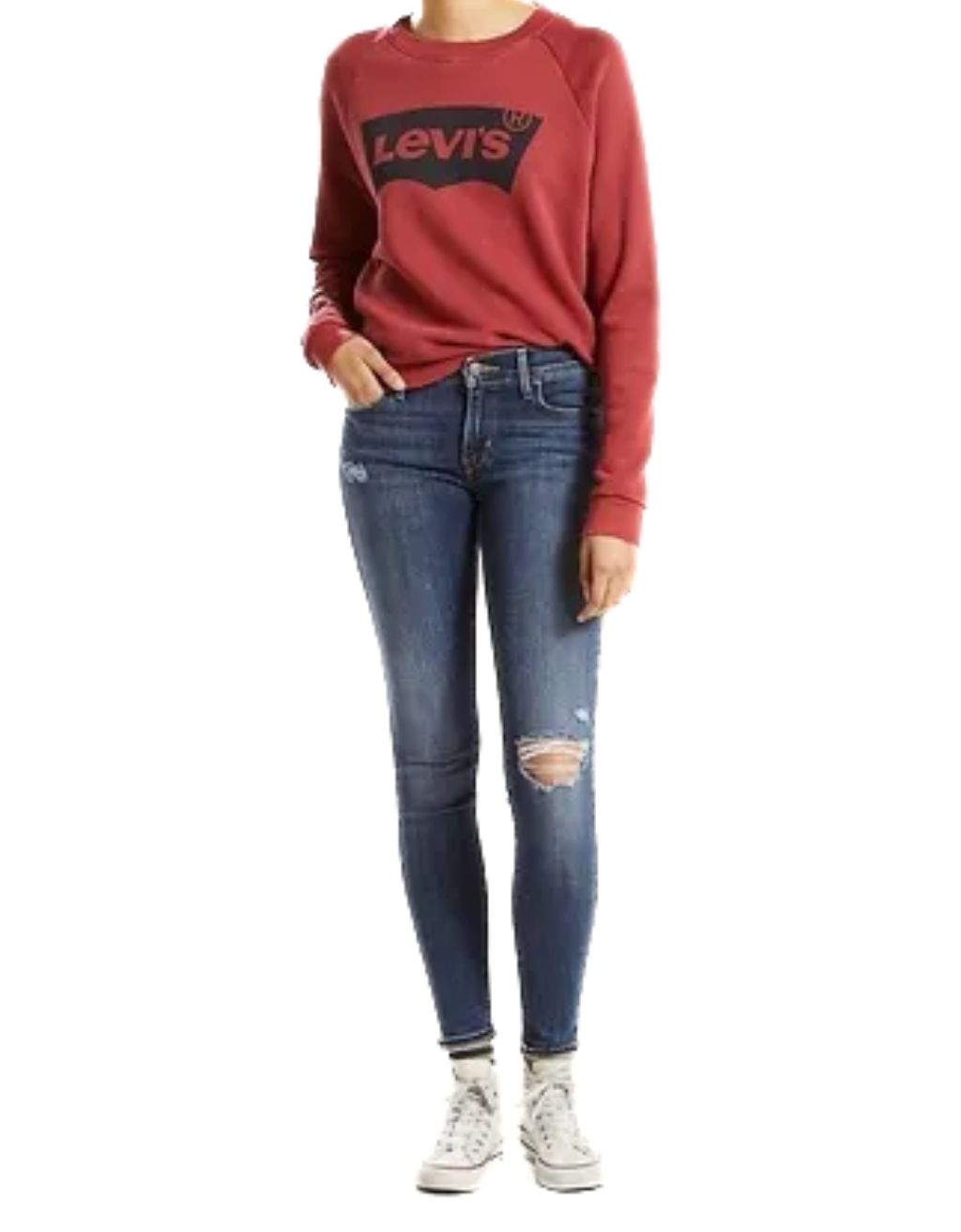 Women's Levi's 710 Jeans (Medium Blue 0174) - Image 4