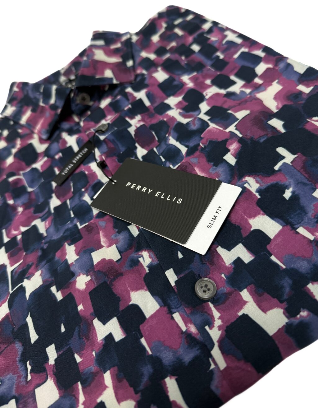 Men's Perry Ellis Short Sleeve Shirt (Moonlight Ocean) - Image 2