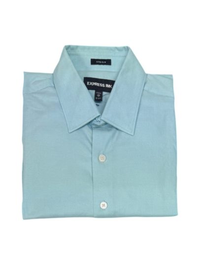 Men's Express Long Sleeve Shirt (Light Blue) Extra Slim Fit (0796)