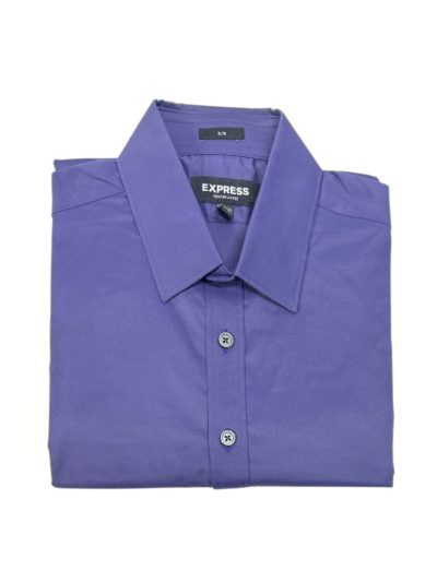 Men's Express Long Sleeve Shirt (Dark Purple) Slim Fit (0998)