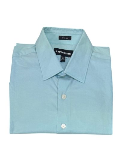 Men's Express Long Sleeve Shirt (Light Blue) Extra Slim Fit (0493)