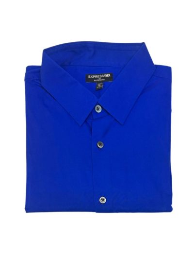 Men's Express Long Sleeve Shirt (Royal Blue) Modern Fit (909)