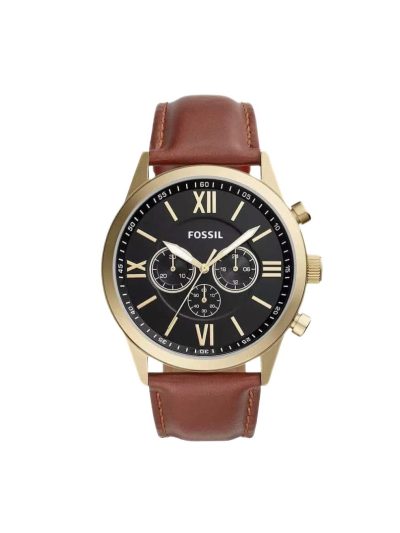 Men's Fossil Flynn Chronograph Watch (Medium Tan/Black)