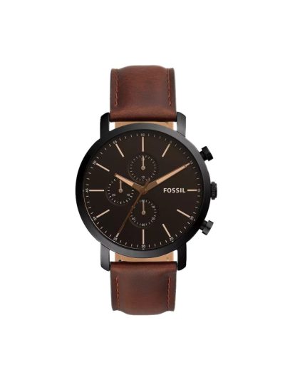 Men's Fossil Luther Chronograph Leather Band Watch
