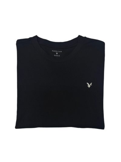 Men's American Eagle Long Sleeve T-Shirt (Solid Black)