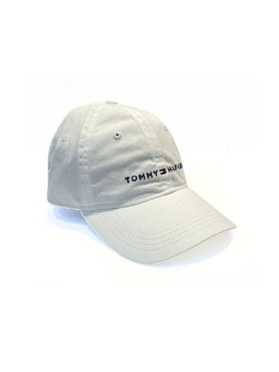 Tommy Hilfiger Hat (Leather Metal Buckle Closure) White