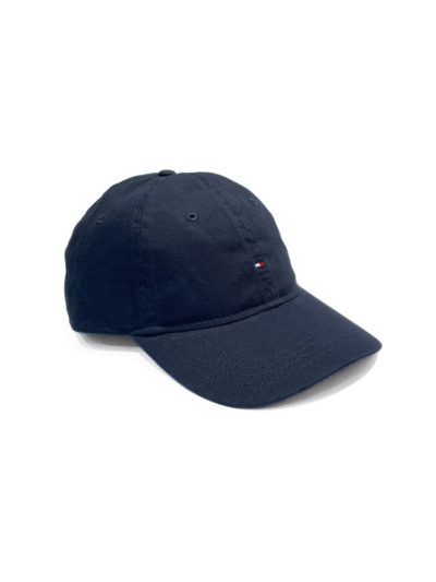Tommy Hilfiger Logo Hat (Fabric Metal Buckle Closure) Navy Blue
