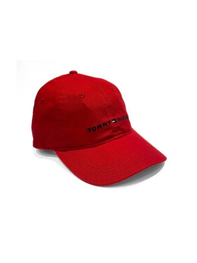 Tommy Hilfiger Hat (Fabric Metal Buckle Closure) Red