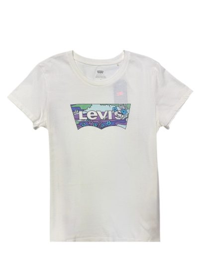 Women's Levi's Short Sleeve T-Shirt (Off White/Lavender Garden)