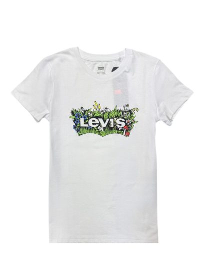 Women's Levi's Short Sleeve T-Shirt (White/Garden)