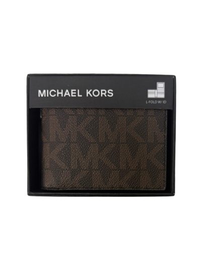 Men's Michael Kors Bi-Fold Wallet (Signature Brown 104)