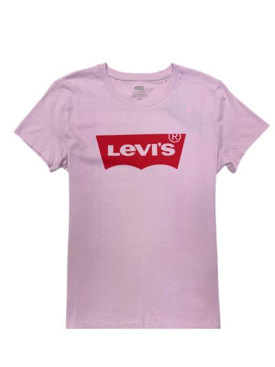 Women's Levi's Short Sleeve T-Shirt (Lavender/Bright Red)