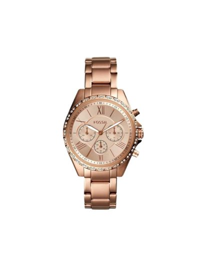 Women's Fossil Modern Courier Quartz Stainless Steel Watch (Rose Gold)