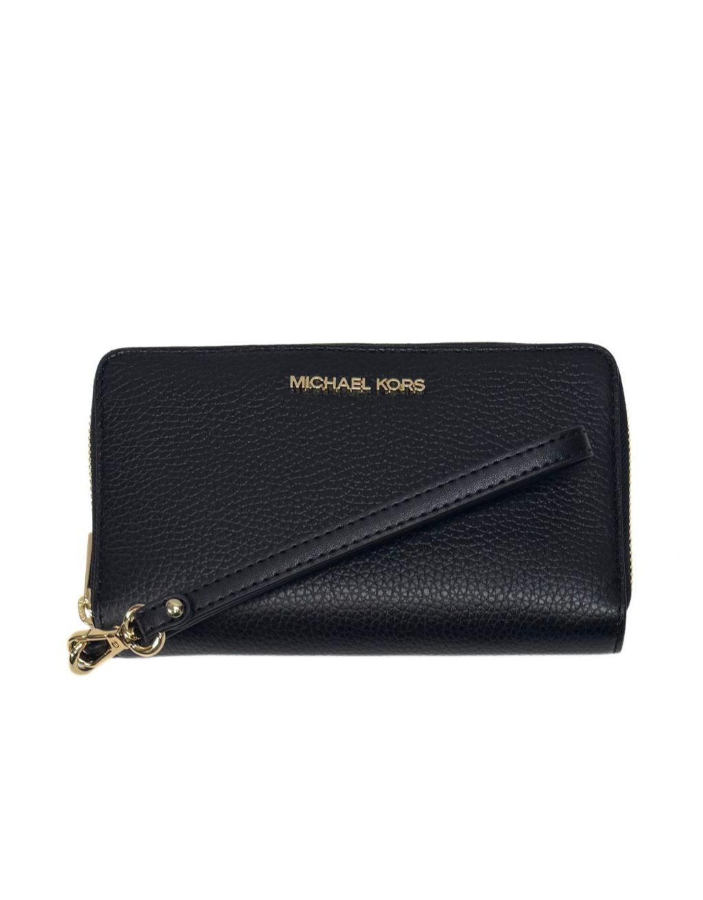 Women's Michael Kors Jet Set Travel Multifunction Phone Case Wristlet (Black)