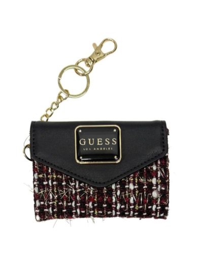 Women's Guess Tweed Envelope Keychain Card Holder