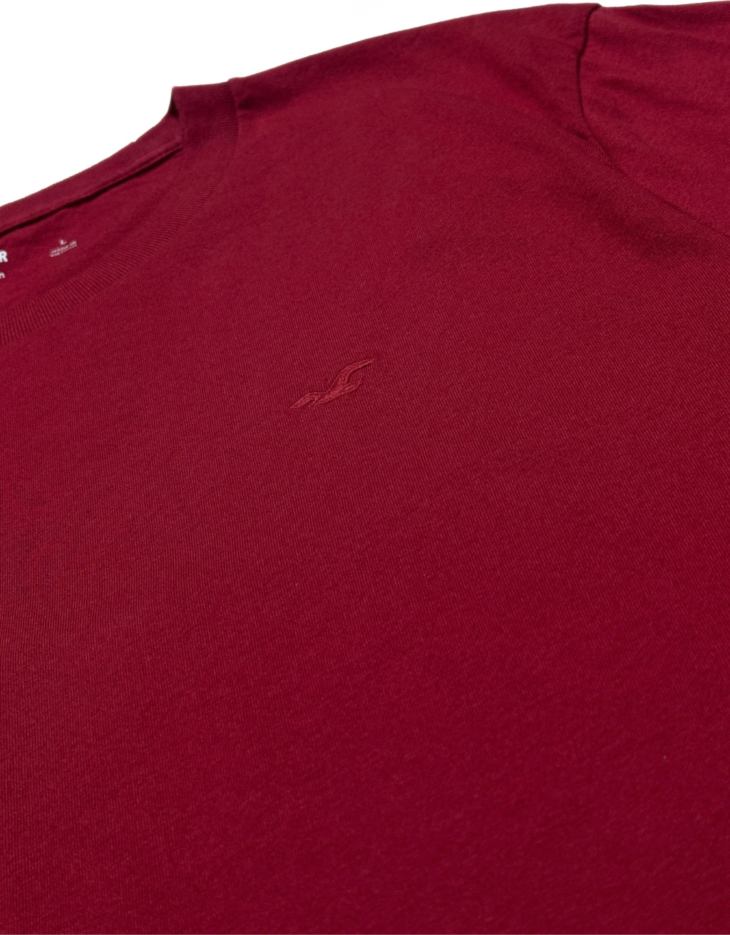 Men's Hollister Icon Crew Solid Short Sleeve T-Shirt (Medium Red/Medium Red) - Image 2