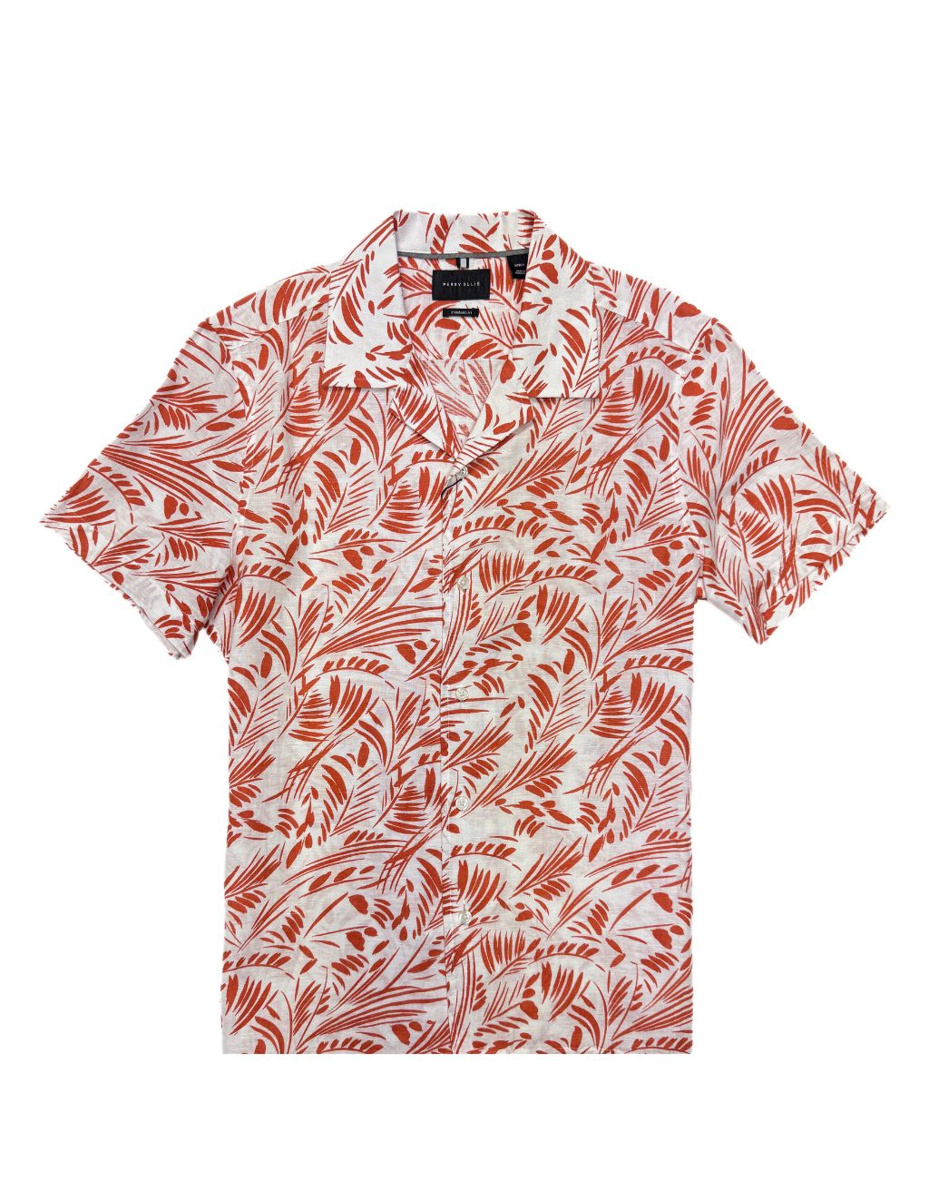 Men's Perry Ellis Short Sleeve Shirt (Burnt Sienna)