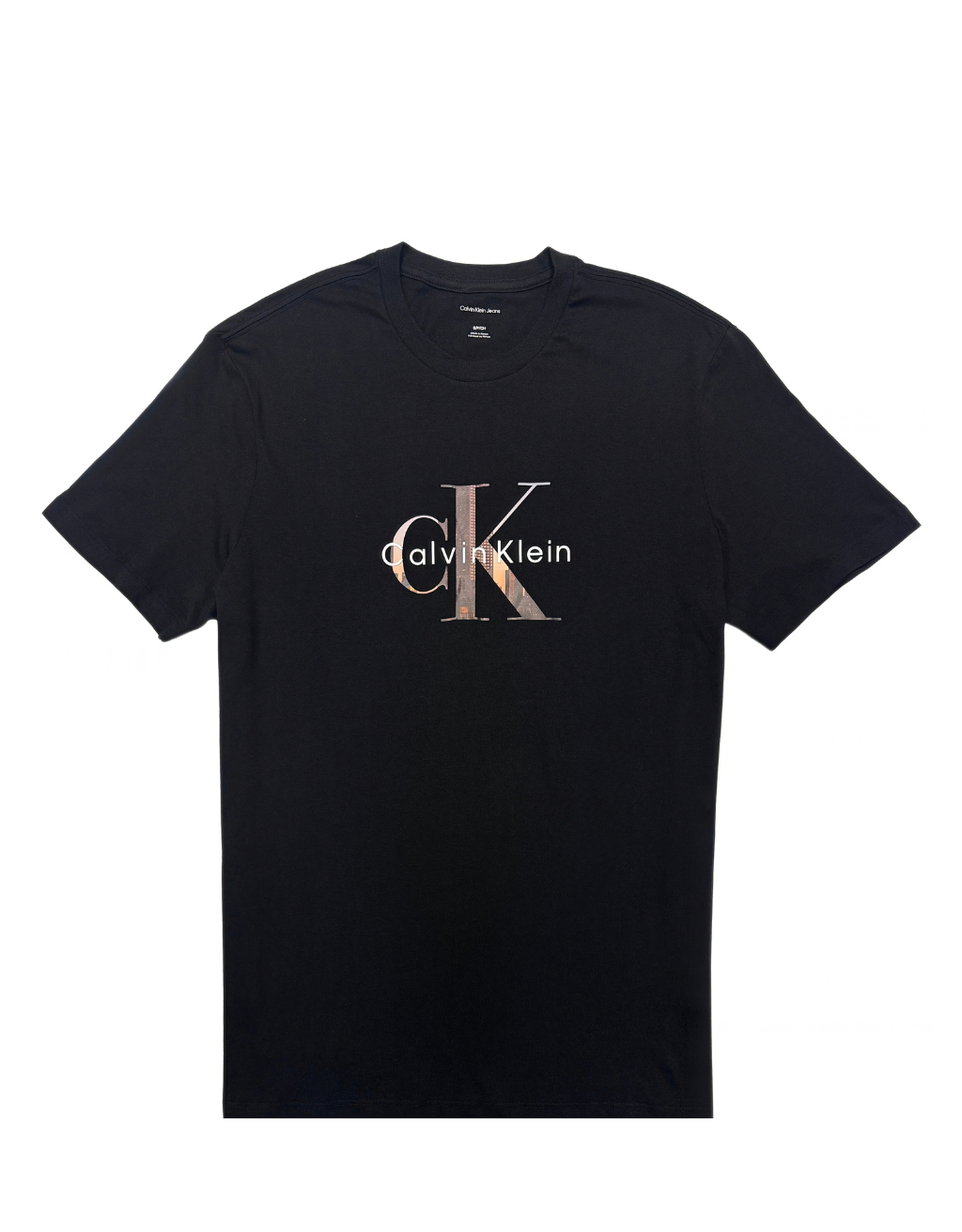 Men's Calvin Klein Short Sleeve T-Shirt (Black/Brown City)
