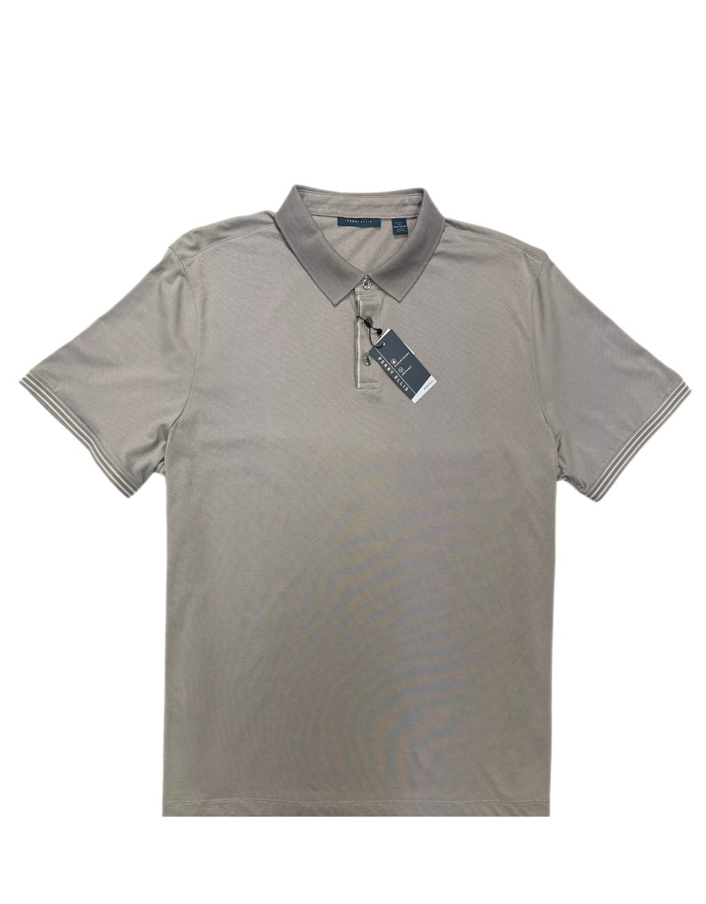 Men's Perry Ellis Short Sleeve Icon Polo (Frost Gray)