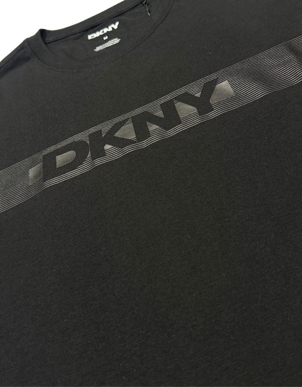 Men's DKNY Short Sleeve T-Shirt (Black/Black Suede) - Image 2