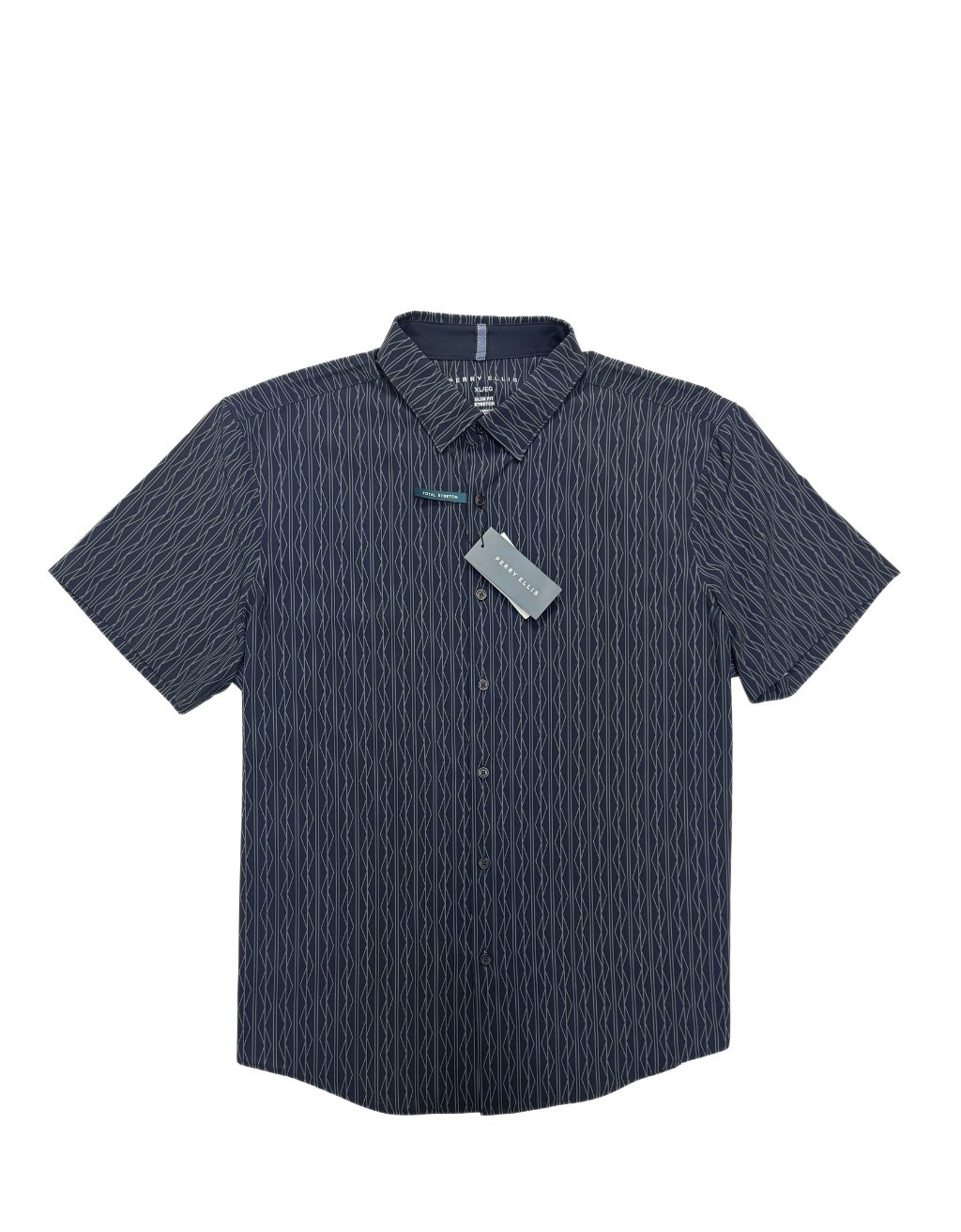 Men's Perry Ellis Short Sleeve Shirt (North Atlantic)