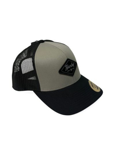 Men's Hurley Somerset 2.0 Trucker Hat (Black/Off Grey/Plastic Snap Closure)