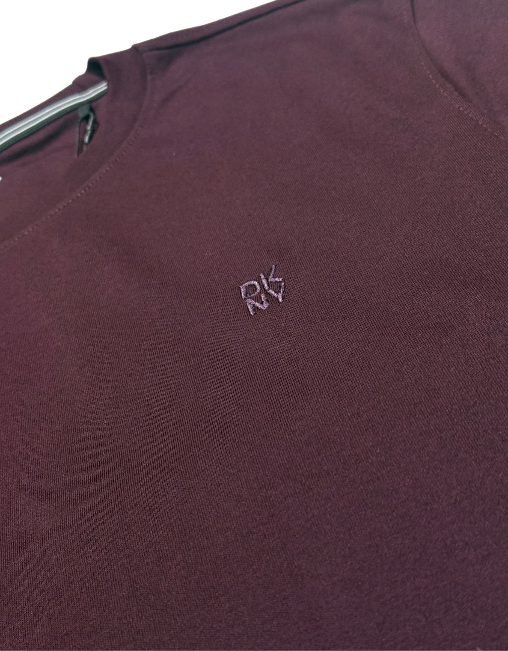 Men's DKNY Short Sleeve T-Shirt (Burgundy/Logo) - Image 2