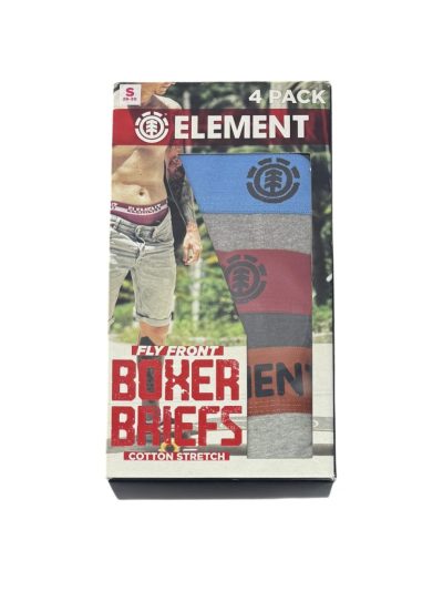 Men's Element Boxer Brief (4 Pack) Red/Black