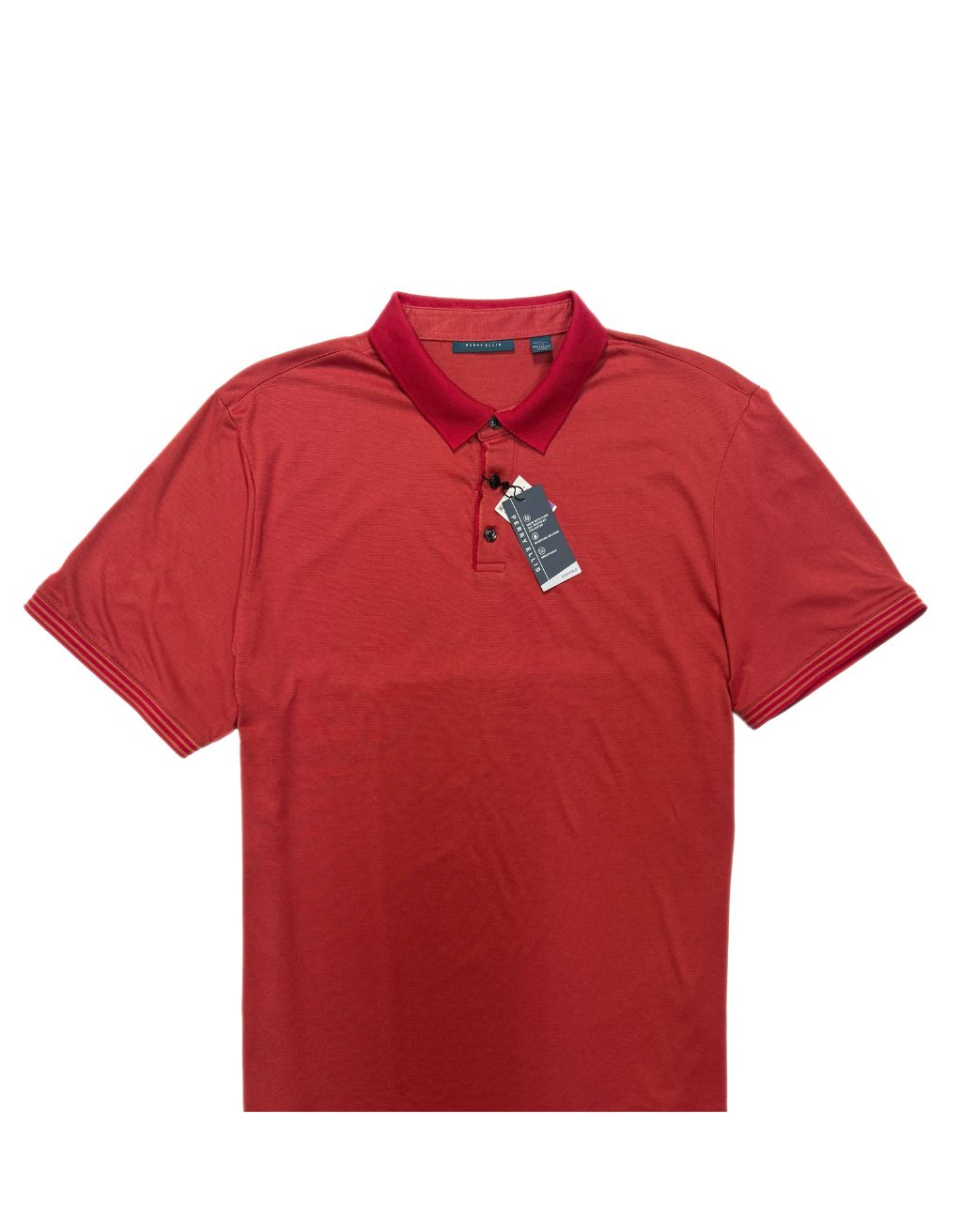 Men's Perry Ellis Short Sleeve Icon Polo (Cardinal)