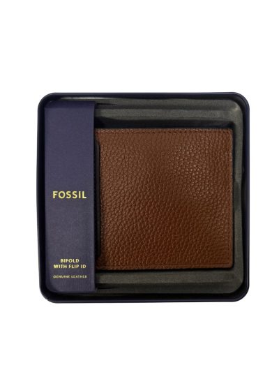 Men's Fossil Huntington FL Bi-Fold Wallet (Medium Brown)
