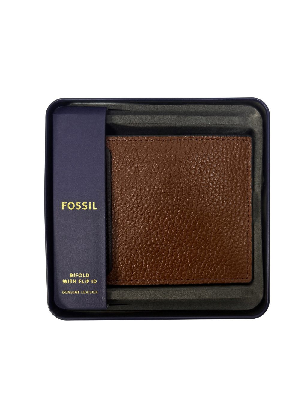 Men's Fossil Huntington FL Bi-Fold Wallet (Medium Brown)