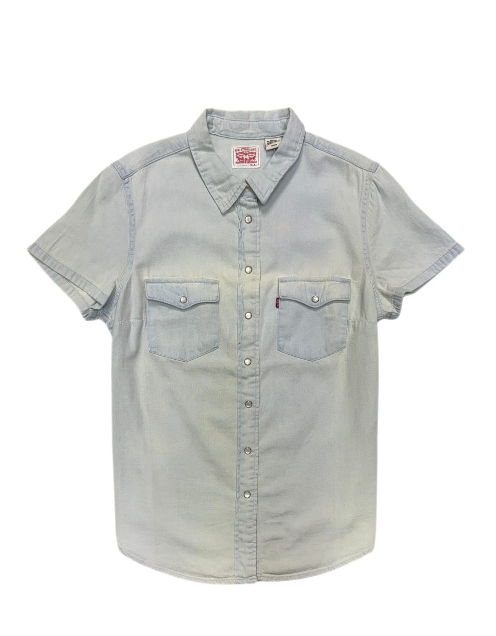 Women's Levi's Short Sleeve Shirt (Small) Light Denim