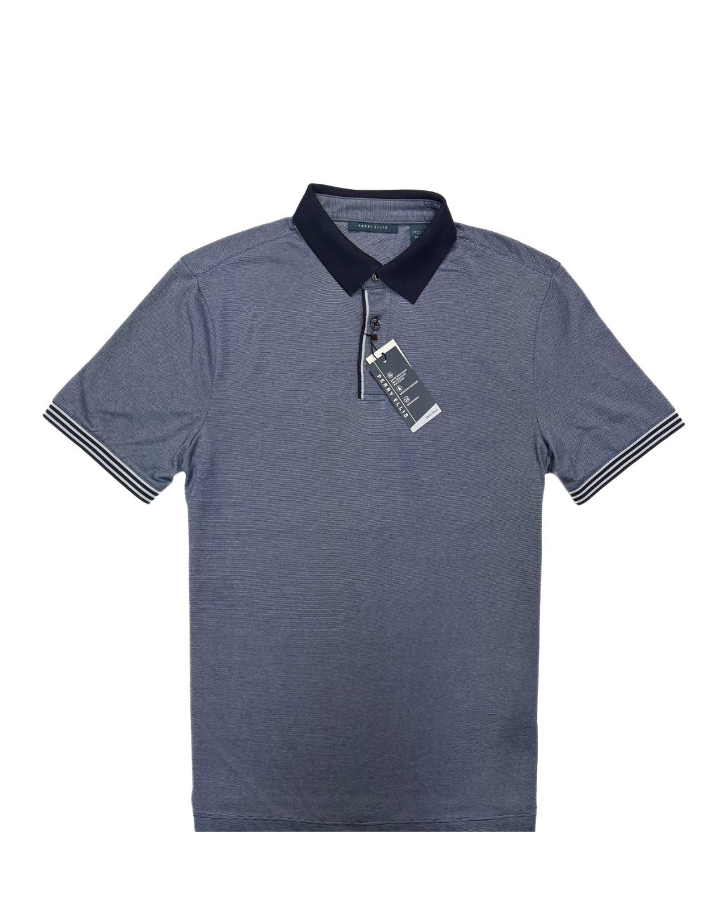 Men's Perry Ellis Short Sleeve Icon Polo (Ink)