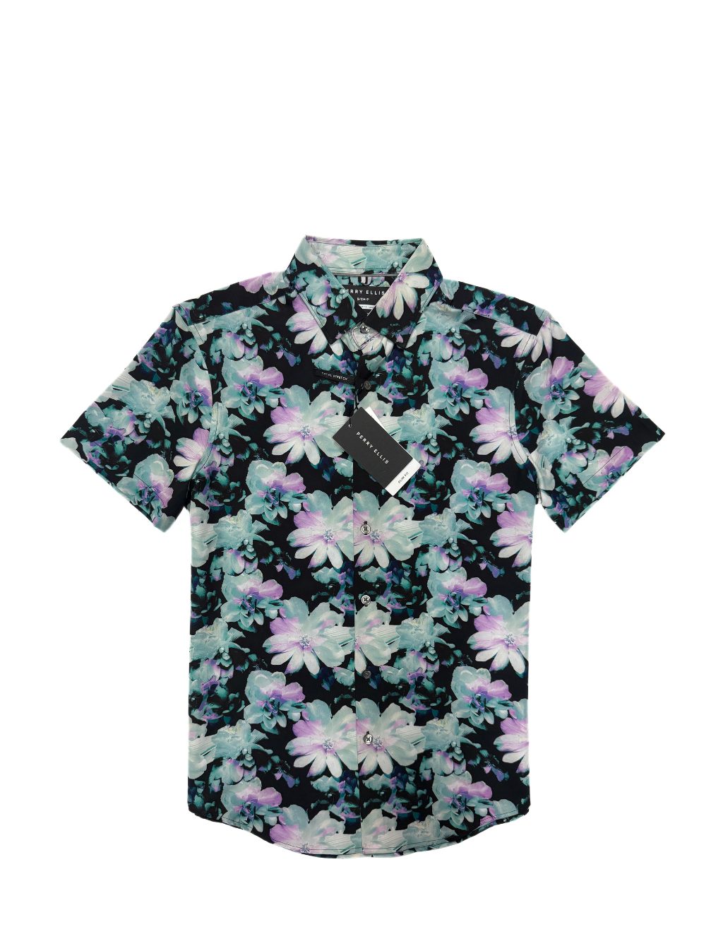 Men's Perry Ellis Short Sleeve Shirt (Orchid Ice)