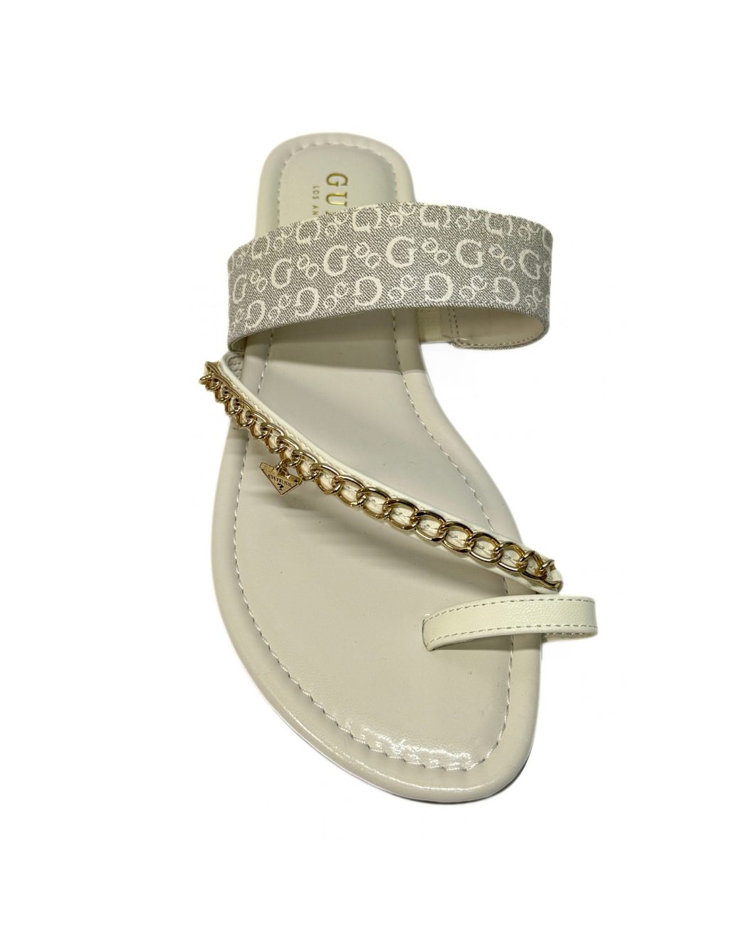 Women's Guess Levvia Chain Sandal (Off White)