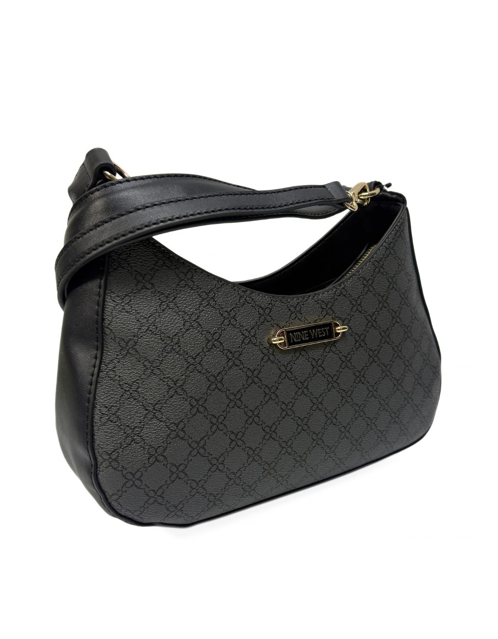 Women's Nine West Danni Shoulder Bag (Jet Black Logo) - Image 2