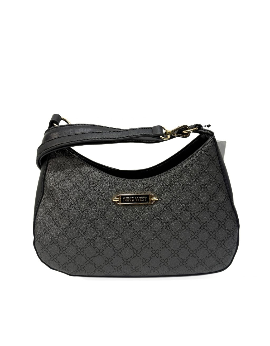 Women's Nine West Danni Shoulder Bag (Jet Black Logo)