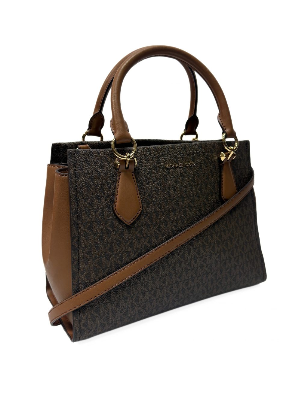 Women's Michael Kors Marilyn Medium Satchel (Brown Signature) - Image 2