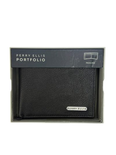 Men's Perry Ellis Bi-Fold Wallet (Black 104)
