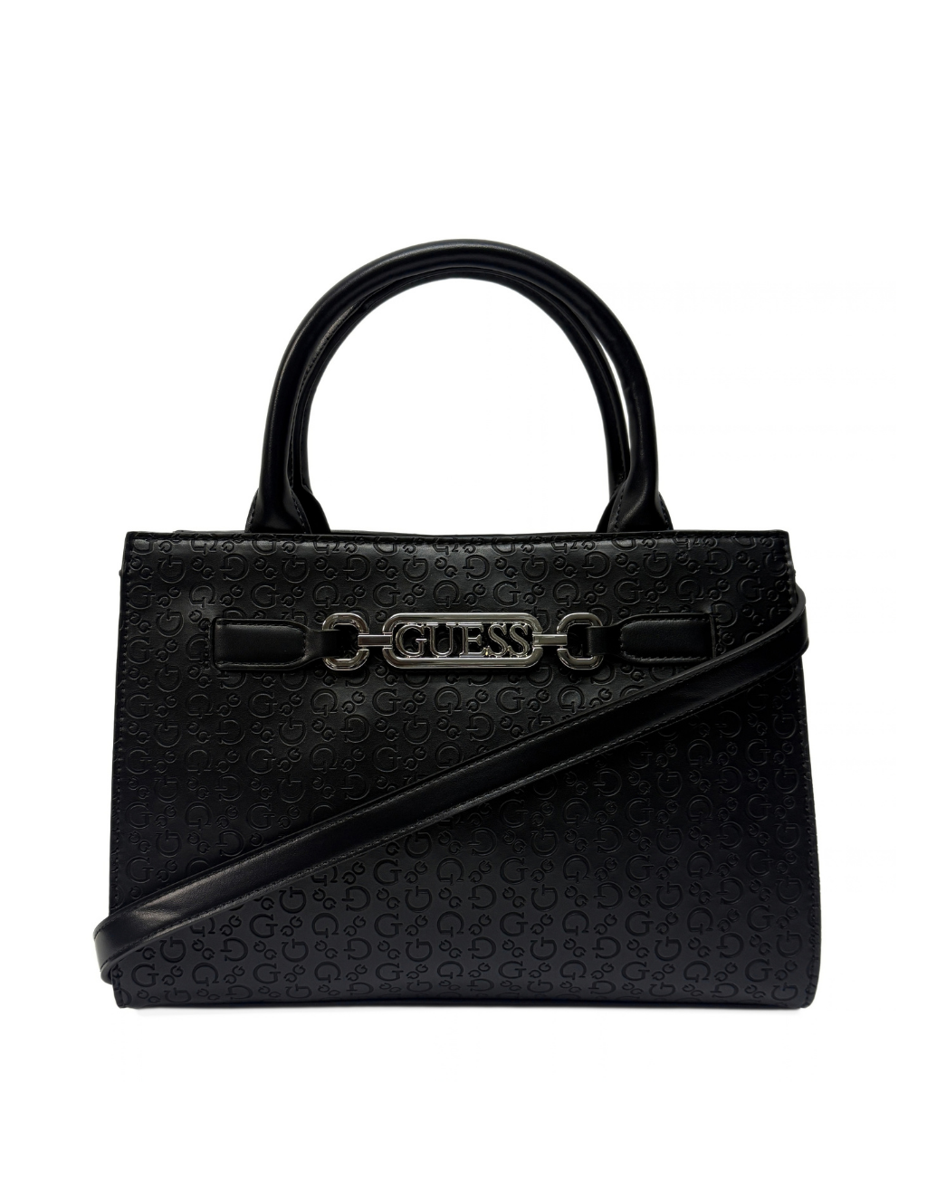 Women's Guess Celestia Satchel (Black/Black)