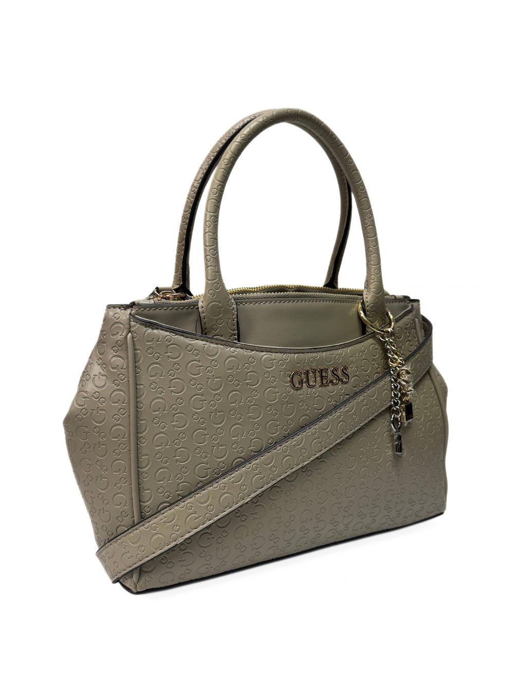 Women's Guess Elliot Satchel (Taupe) - Image 2