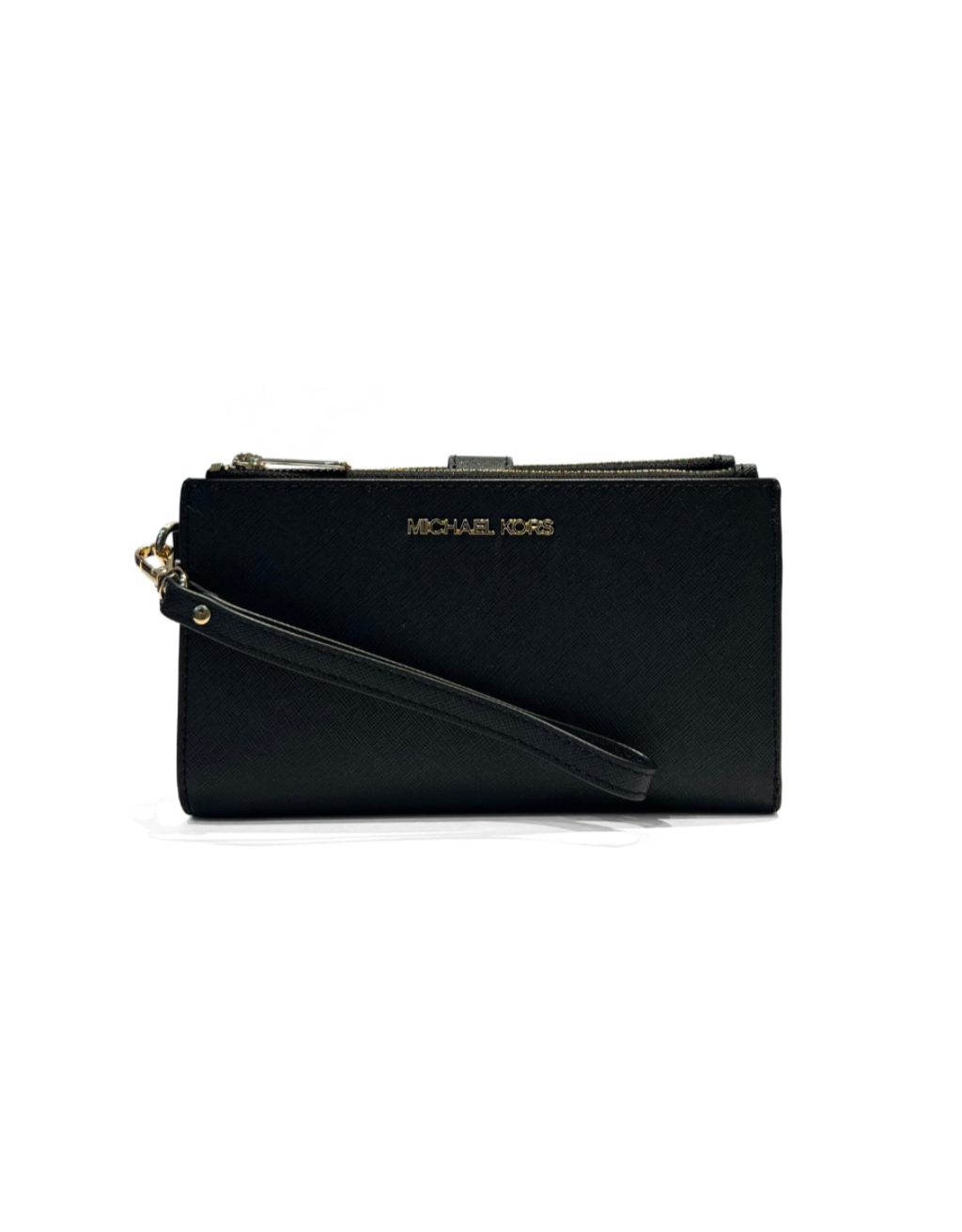 Women's Michael Kors Large Double Zip Jet Set Travel Wristlet (Black)