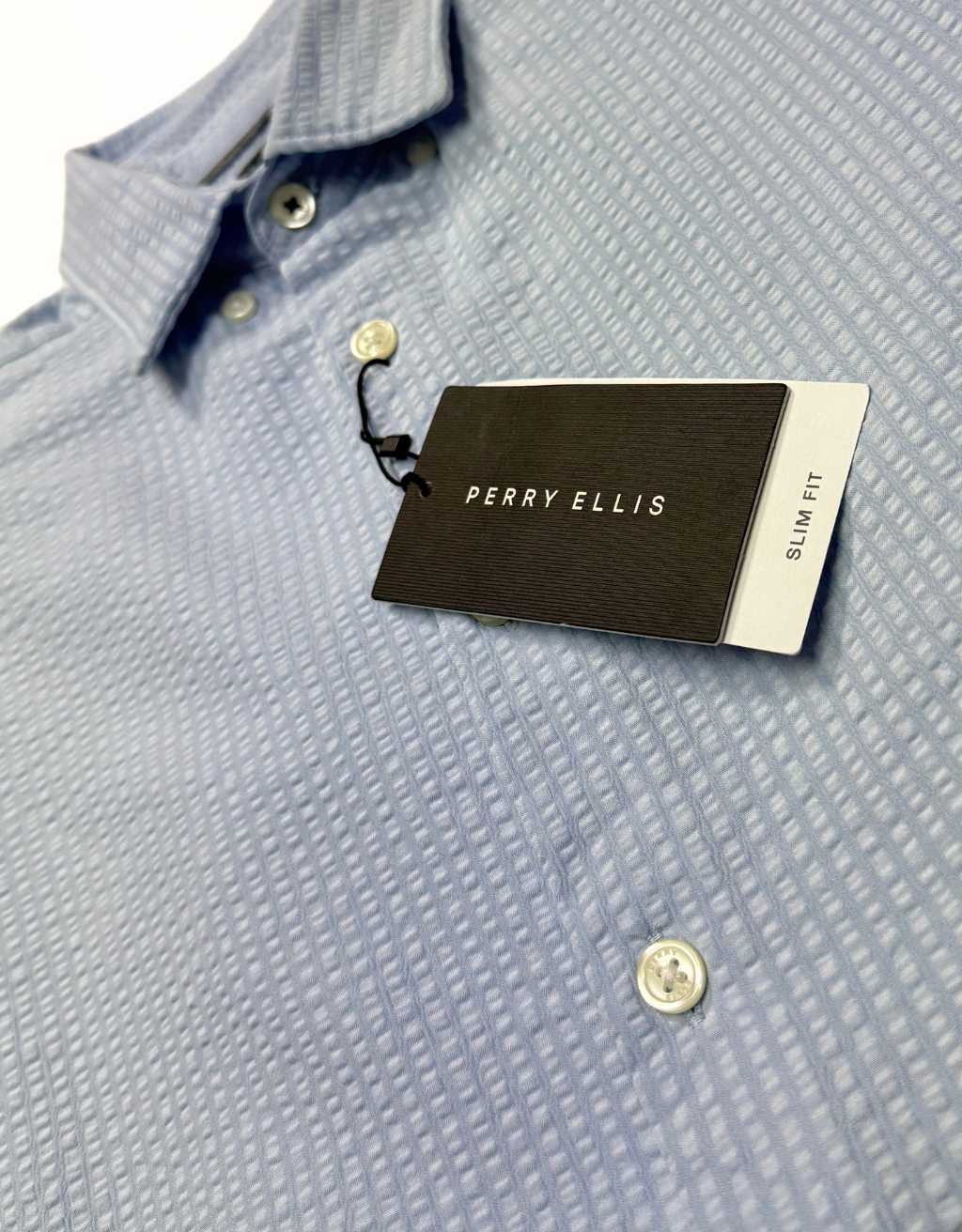 Men's Perry Ellis Short Sleeve Shirt (Kentucky Blue) - Image 2